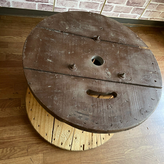 【ネット決済】木製　コイル　テーブル　ローテーブル
