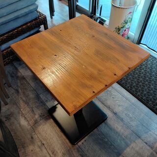 コーヒーテーブル 喫茶店テーブル 家具 木製 天板 金属足 高さ...