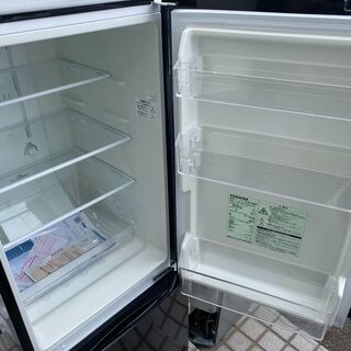 美品 TOSHIBA 東芝 2ドア冷蔵庫 VEGETA BSシリーズ セミマットブラック