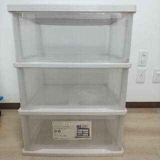 収納用 3段 プラスチックケース