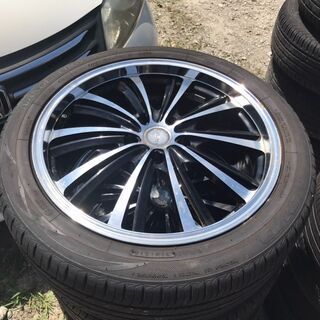 タイヤ、ホイール 18インチ社外アルミホイル4本セット225/45R18、8ミリ 