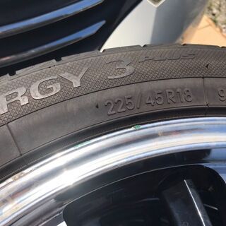 タイヤ、ホイール 18インチ社外アルミホイル4本セット225/45R18、8ミリ 