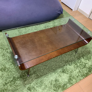 【あげます】ガラスローテーブル  96cm × 45cm