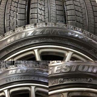 【BS BLIZZAK VRX 225/45R17】スタッドレス【MLJ IGNITE XTRACK 17インチ 7.5J5HPCD110+38】バリ溝 アルファロメオ等　(VTF408) クレジットカード QR決済可能
