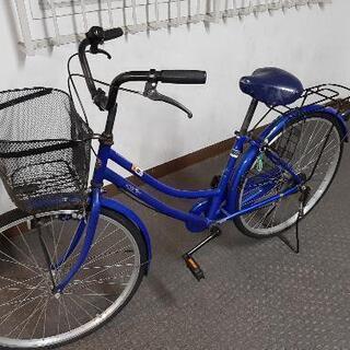 【ネット決済・配送可】自転車　26" ギアレス 青色
