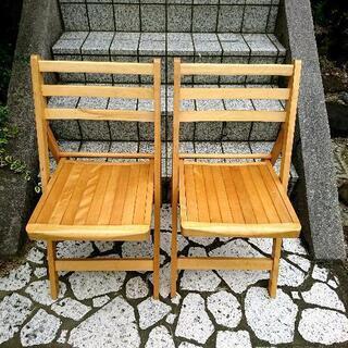 【値下げ】折りたたみ 木製 椅子 1脚