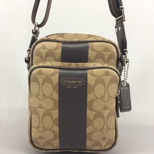 COACH コーチ シグネチャー ヘリテージ ストライプ ショルダーバッグ F70589 斜めがけショルダーポーチ