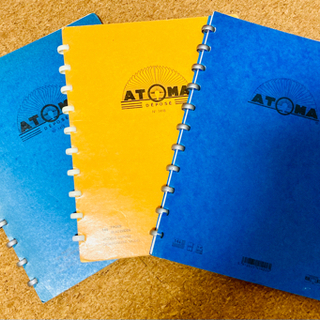 【ネット決済・配送可】【ビンテージ】AtomaA4リングノート・...