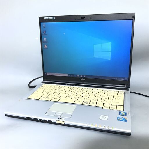 軽量モバイル ノートパソコン 中古良品 13.3型 富士通 S8390 Core2Duo 2GB 320GB DVDRW 無線 Wi-Fi Windows10 Office 即使用可能