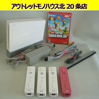 ☆任天堂 Wii リモコン4本付き ソフト付き New SUPE...