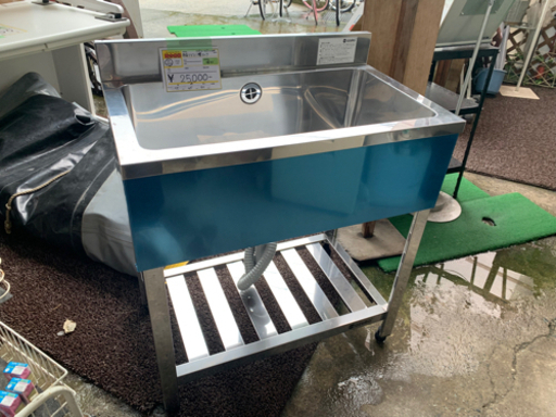 ☆新品　未使用品　アズマ　1槽シンク　750x450x800mm☆