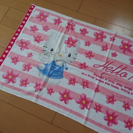新品 バスタオル ハローキティ お花 天使