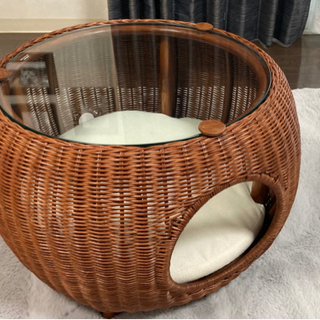 キャットハウス・ローテーブル・陶・ガラス キャットハウス・ローテーブル・陶・ガラス