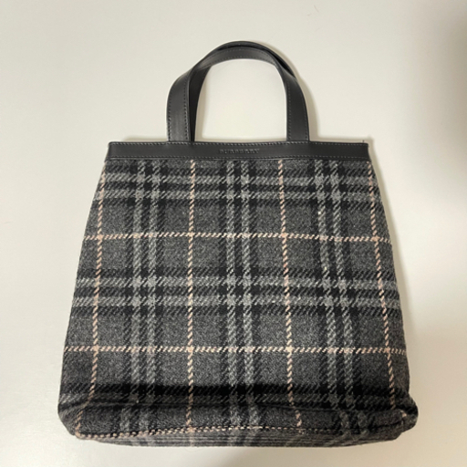 【BURBERRY】【バーバリー】【ハンドバッグ】【チェック柄】【ウール】