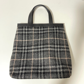 【BURBERRY】【バーバリー】【ハンドバッグ】【チェック柄】【ウール】