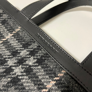 【BURBERRY】【バーバリー】【ハンドバッグ】【チェック柄】【ウール】