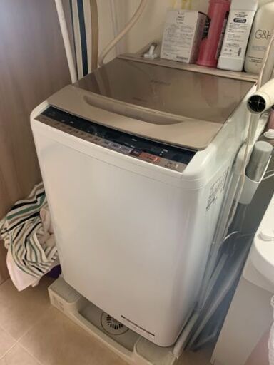 天下のビートウォッシュ 2018年製 美品 日立 8㎏ シャワーで汚れすっきり ナイアガラビート洗浄\u0026自動おそうじ 洗濯機 BW-V80B 洗濯乾燥機 生活家電 激安 格安 破格 安い