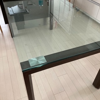 【ネット決済】ガラステーブル　150×83   