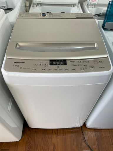 送料・設置込み　洗濯機　7.5kg Hisense 2019年
