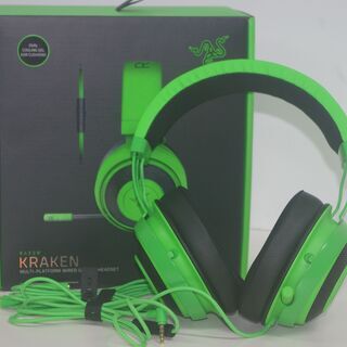 【ネット決済・配送可】中古　Razer Kraken Green...