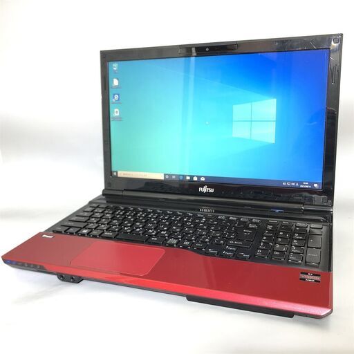 新品高速SSD Windows10 搭載 中古美品 15型 富士通 AH40/K ノートパソコン AMD 4GB Blu-ray 無線 WiFi webカメラ Office 即使用可