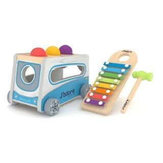 木製玩具 ジャドール 木製ミニバス　ボール＆シロフォン