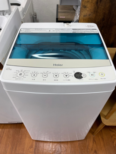 送料・設置込み　洗濯機　4.5kg Haier 2018年
