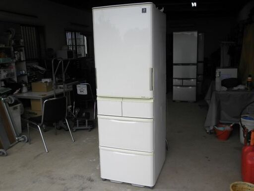 シャープ冷凍冷蔵庫 SJ-PW42X５ドア左右両開き２０１３年 自動製氷付き 無料配送（つくば市から２０キロまで）
