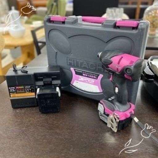 HITACHI/日立 インパクトドライバー WH14DSL 14.4V 2バッテリー
