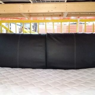 【愛品倶楽部柏店】　ドリームベッド　クッションフレーム　ワイドダブルベッド　黒　【問い合わせ番号　１５３-０１７５２８　００２】