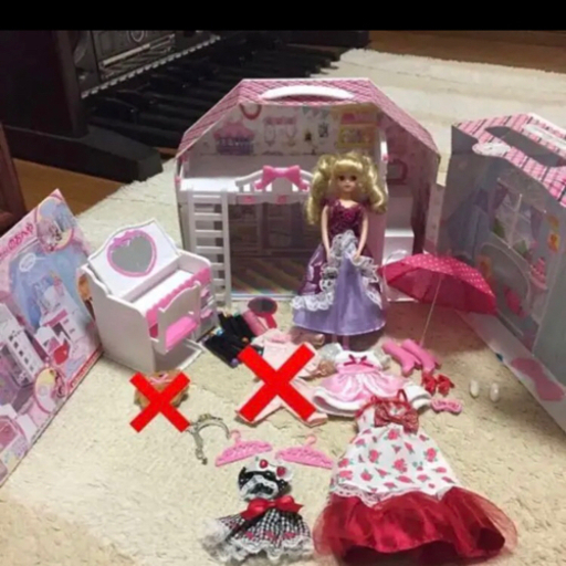 リカちゃん人形　セット　洋服　家　小物　着せかえ人形　ドレス　傘　メイク　人形　部屋　ドール　廃盤　正規品　純正品