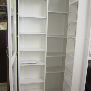 棚、シェルフ R079 NITORI スライド式本棚、書棚、幅80cm 美品