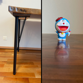 【値下げ】【関東圏配達可能】【問い合わせ回答】ブラックウォルナットの一枚板テーブル