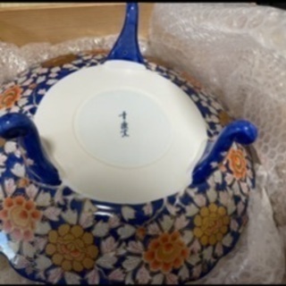 有田焼 幸楽窯 献上手古伊万里 鳳凰 三つ足 盛器 径29.5cm 中古品