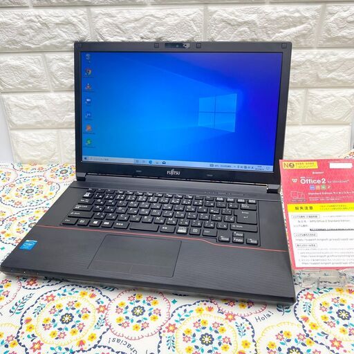 WPSoffice 新品SSD搭載 テレワークにもおすすめWebカメラ付き 富士通   ノートパソコン