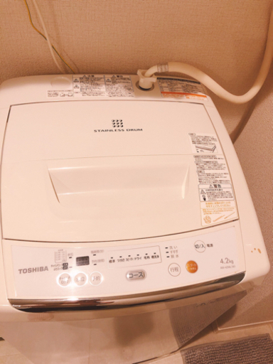 【9／12まで受付❤️超お得】TOSHIBA洗濯機4.2kg＆3段収納バスケット(引き取り限定)