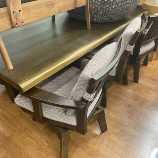 大塚家具　ダイニング7点セット　ブラウン
