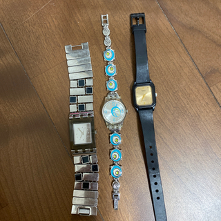 腕時計、swatch 2本、カシオ1本