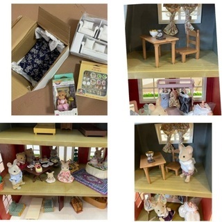 赤いホテルと小物のみ。超レア シルバニアファミリー ホテル