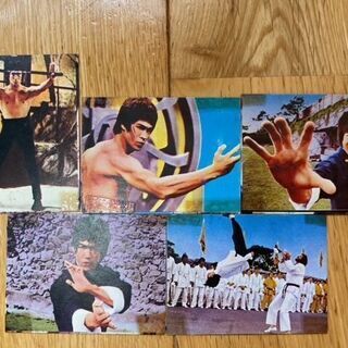 ３８０００円！ブルースリー カード 35枚 ダブリなし（ケンリック・TOWA13枚 東映22枚)（ドラゴンへの道22枚、怒りの鉄拳5枚、燃えよ5枚、危機一髪3枚） 38000円！ブルースリー カード 35枚 ダブリなし（ケンリック