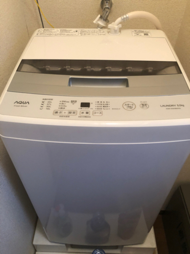 生活家電 洗濯機 美品 アクア 2022年製 動作保証付 AQW-S5MBK 洗濯機 5キロ