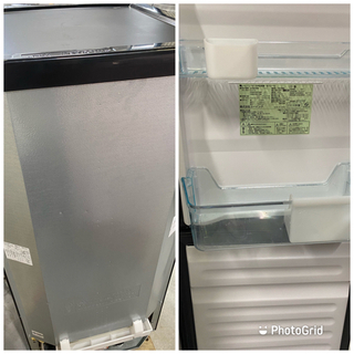 お値下げしました‼️2016年製 ユーイング 110L ガラストップ2ドア冷蔵庫（ざくろレッド）【右開き】UING UR-FG110J-R(0811c)