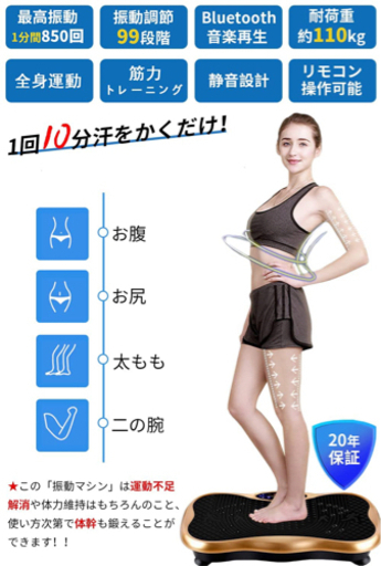 期間限定値下 振動マシン ぶるぶる マシン ミニ パワーウェーブ フィットネスマシン 99段階5モード K 糟屋の家電の中古あげます 譲ります ジモティーで不用品の処分