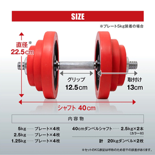 ダンベル 20kg×2