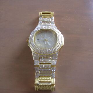 ゴールドダイヤモンド腕時計「ゼンマイ式」