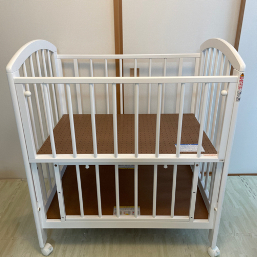 美品❗️KATOJI ベビーベッドミニ　ホワイト 60×90