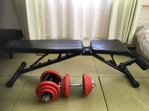 インクラインベンチ ダンベルのセット インクラインベンチ&可変
