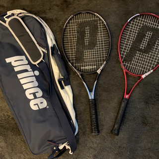 prince テニスラケット2本+ラケットバッグ（2本収納可能）