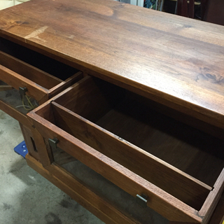 ▽△ヴィンテージ チェスト△▽二重飾り ガラス引き出し AK-104