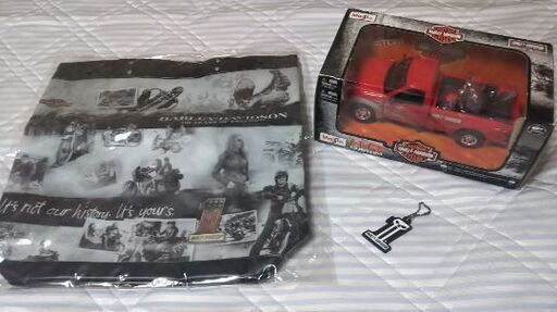 ハーレーダビッドソン グッズ3点セット ミニカー トートバッグ  キーホルダー